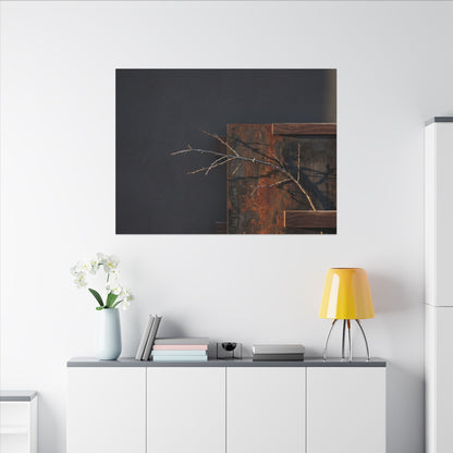 Ma Rust Patina Canvas Art - Dark Japandi Dark Texture