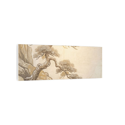Winter Pine Tree Japanese Pattern Canvas Art | Elegant Decor