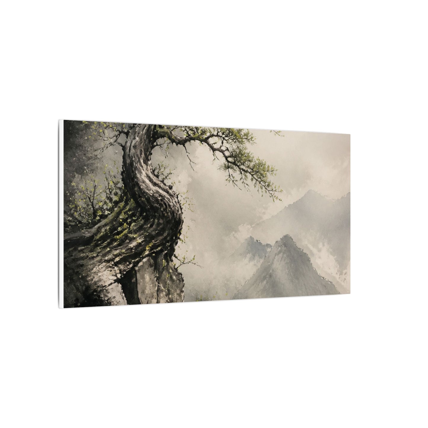 Spring Pine Tree Watercolor Canvas Art | Warm Decor