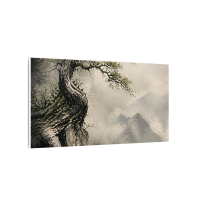 Spring Pine Tree Watercolor Canvas Art | Warm Decor