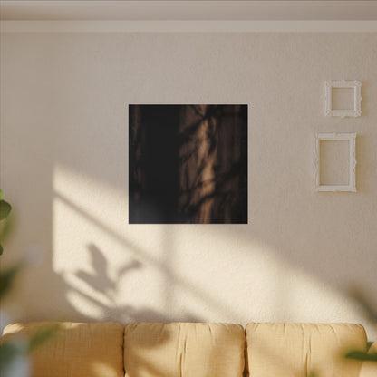 Winter Shadow Play Moody Minimal Canvas Art | Luxurious Decor