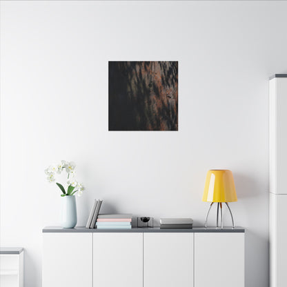 Rust Patina Shadow Zen Canvas Art | Luxurious Dark Japandi Art