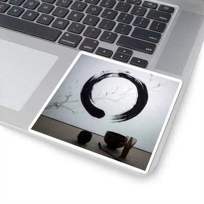 Tea Ceremony Enso Sticker | Contemplative Zen Art Art Print