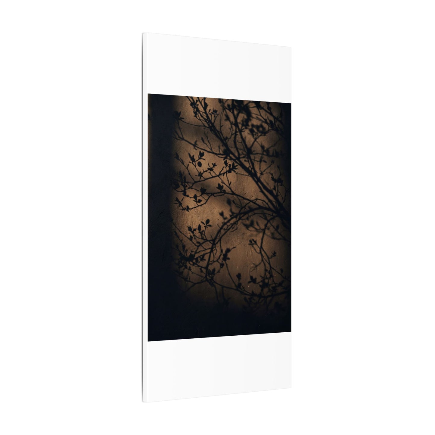 Dark Japandi Shadow Play in Golden Hour | Shadow Zen Canvas Art