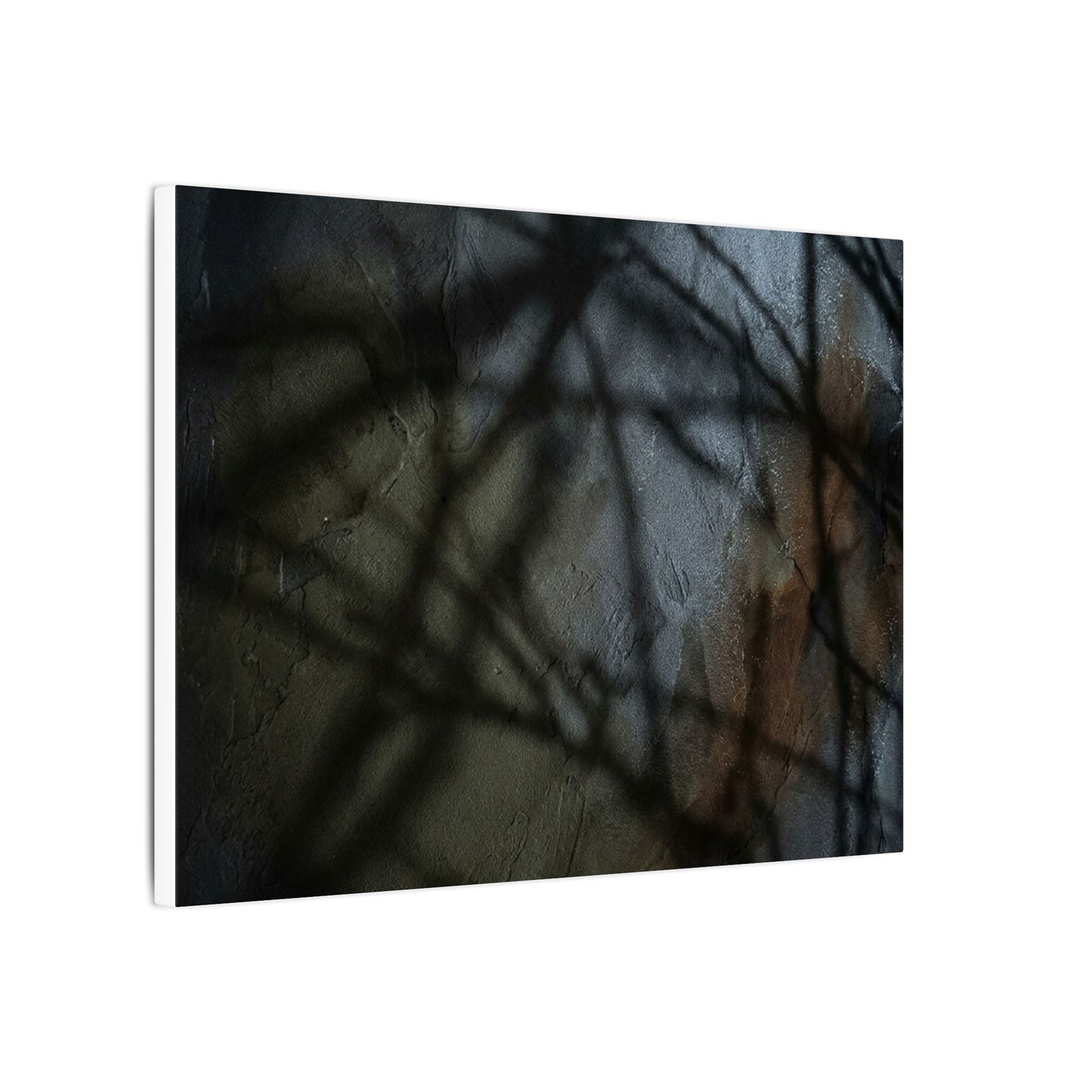 Shadow Play Dark Texture Canvas Art | Sophisticated Dark Japandi Art