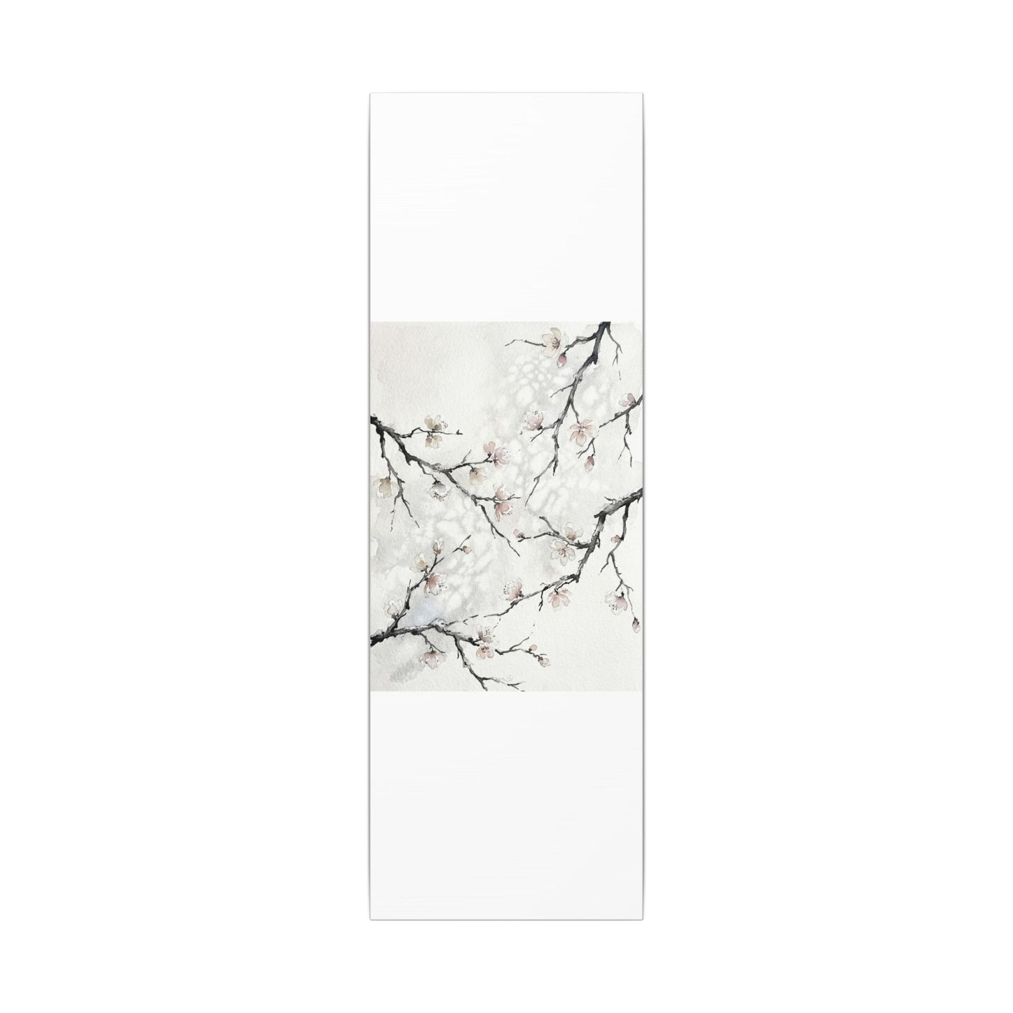 Cherry Blossom Canvas Art | Winter Japandi Watercolor Art