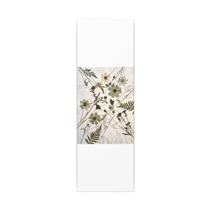 Japandi Dried Flowers in Golden Hour | Japanese Pattern Canvas Art