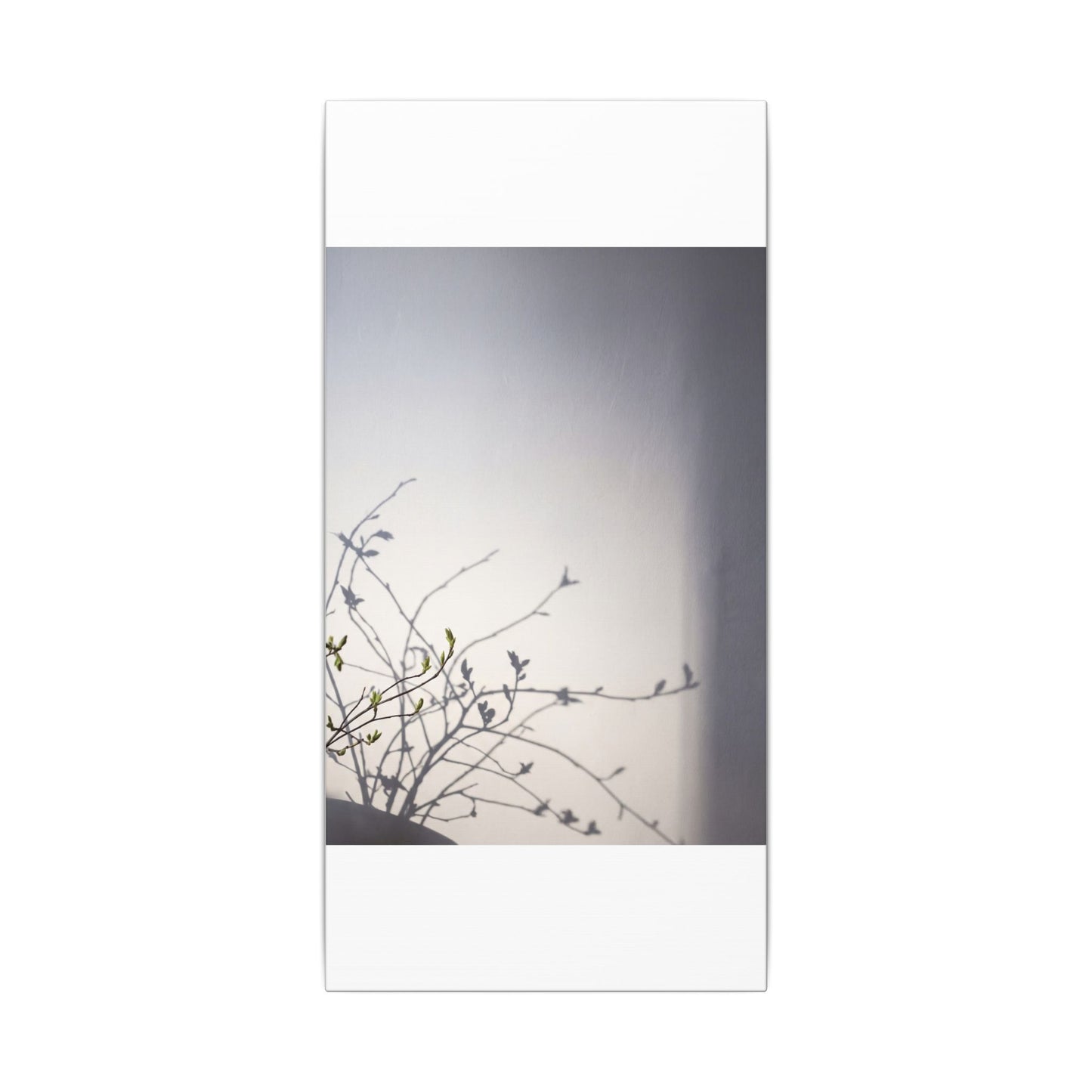 Japandi Shadow Play in Dawn | Japanese Pattern Canvas Art