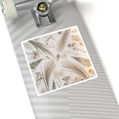 Golden Hour Dried Flowers Sticker - Japandi Shibui