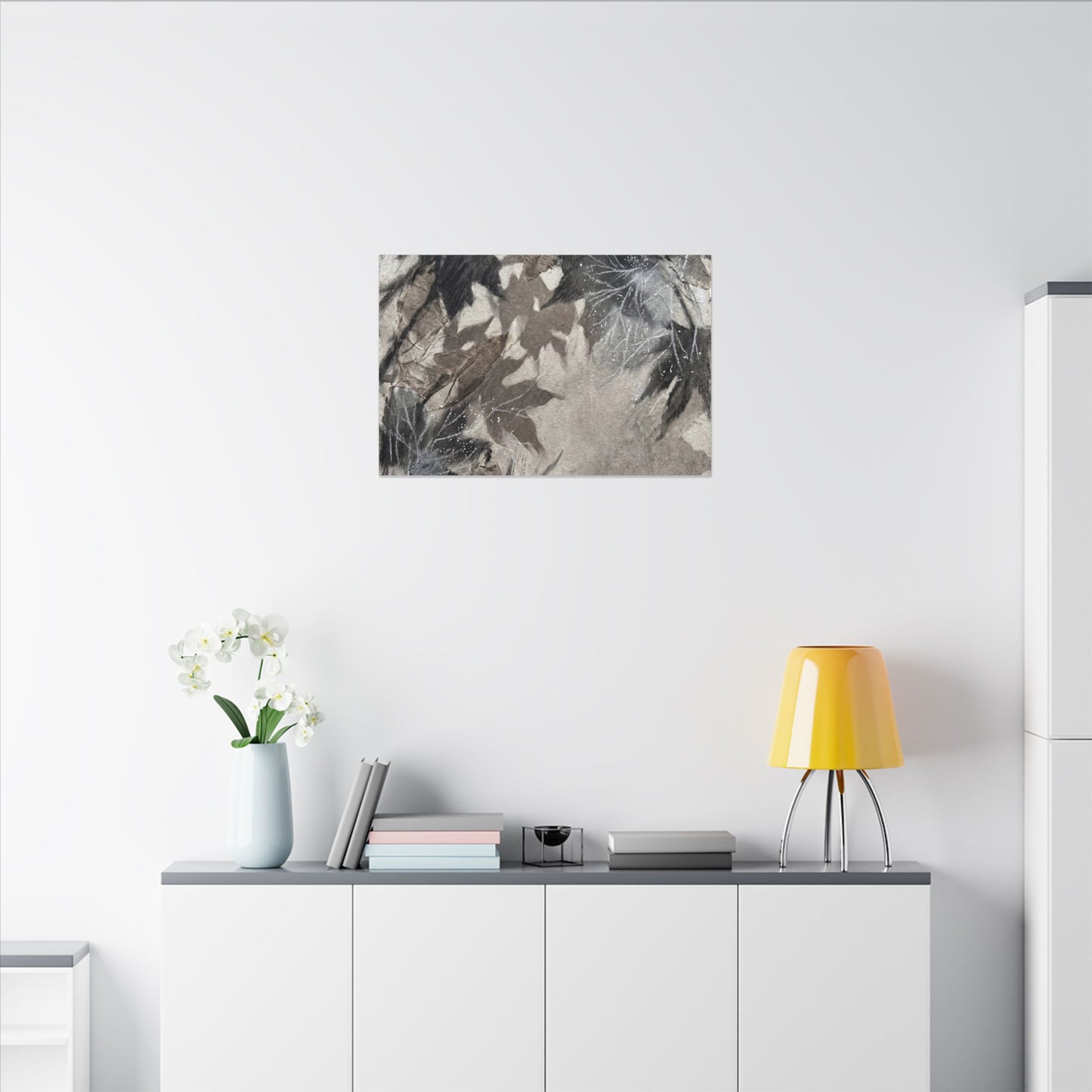 Shadow Play Texture Canvas Art | Cozy Japandi Art