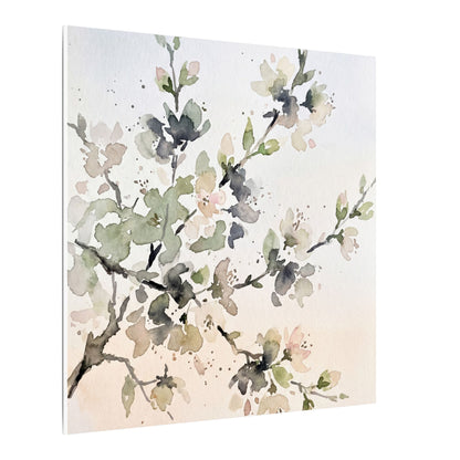 Cherry Blossom Watercolor Canvas Art | Elegant Japandi Art