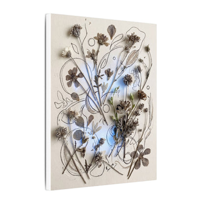 Dried Flowers Minimal Line Canvas Art | Elegant Japandi Art