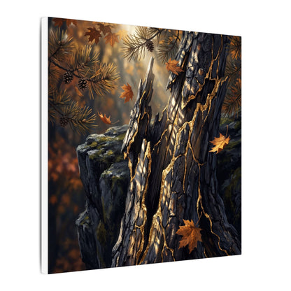 Pine Tree Autumn Canvas Art | Kintsugi Beautiful Design