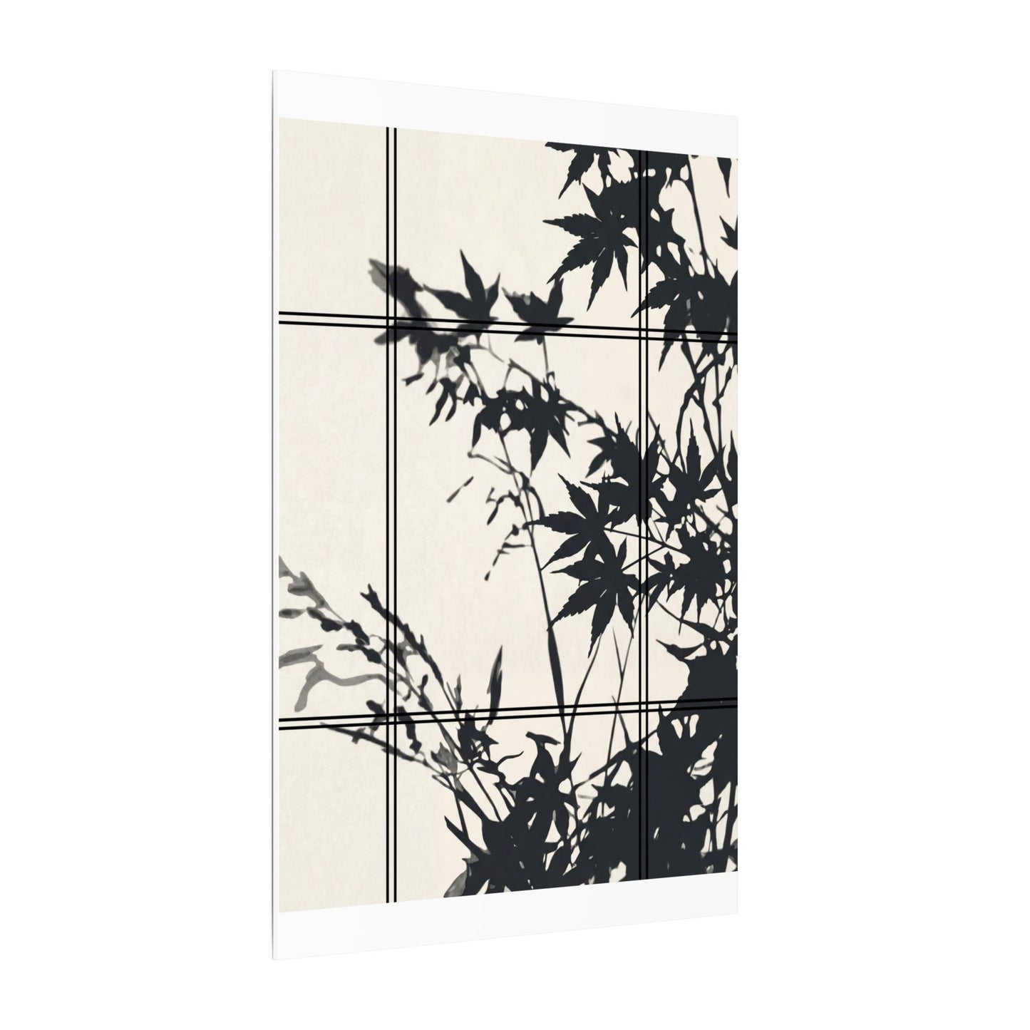 Shoji Screen Canvas Art | Summer Japandi Minimal Line Art