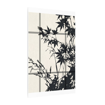 Shoji Screen Canvas Art | Summer Japandi Minimal Line Art