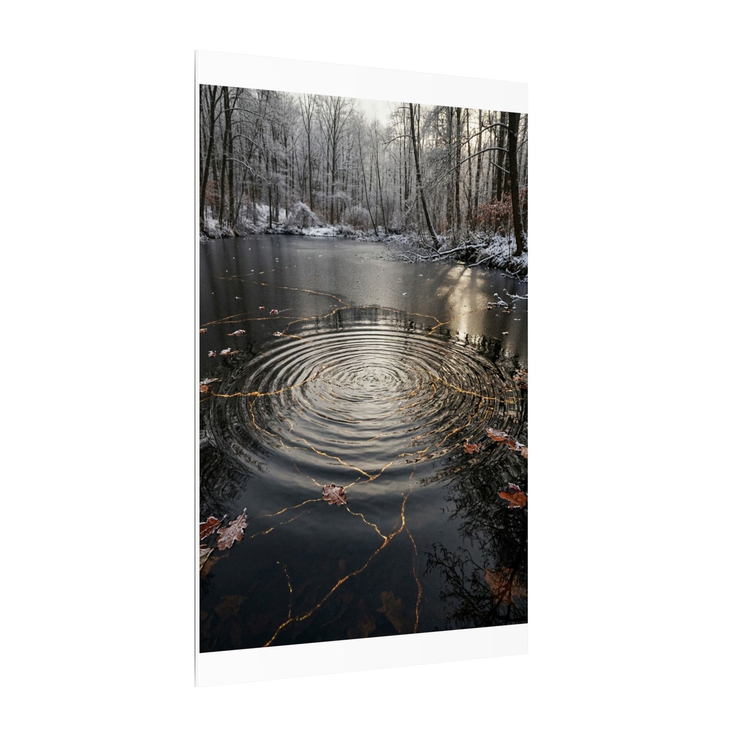 Water Ripple Broken Beauty Canvas Art | Artful Kintsugi Art