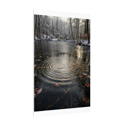 Water Ripple Broken Beauty Canvas Art | Artful Kintsugi Art