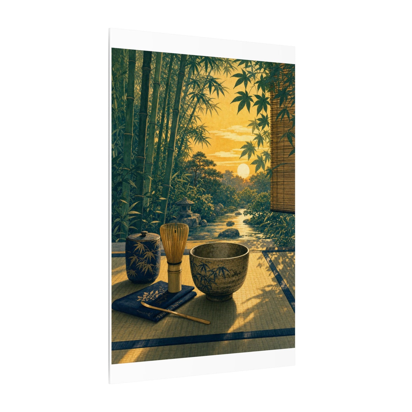 Ma Tea Ceremony Canvas Art - Zen Ukiyo E Inspired