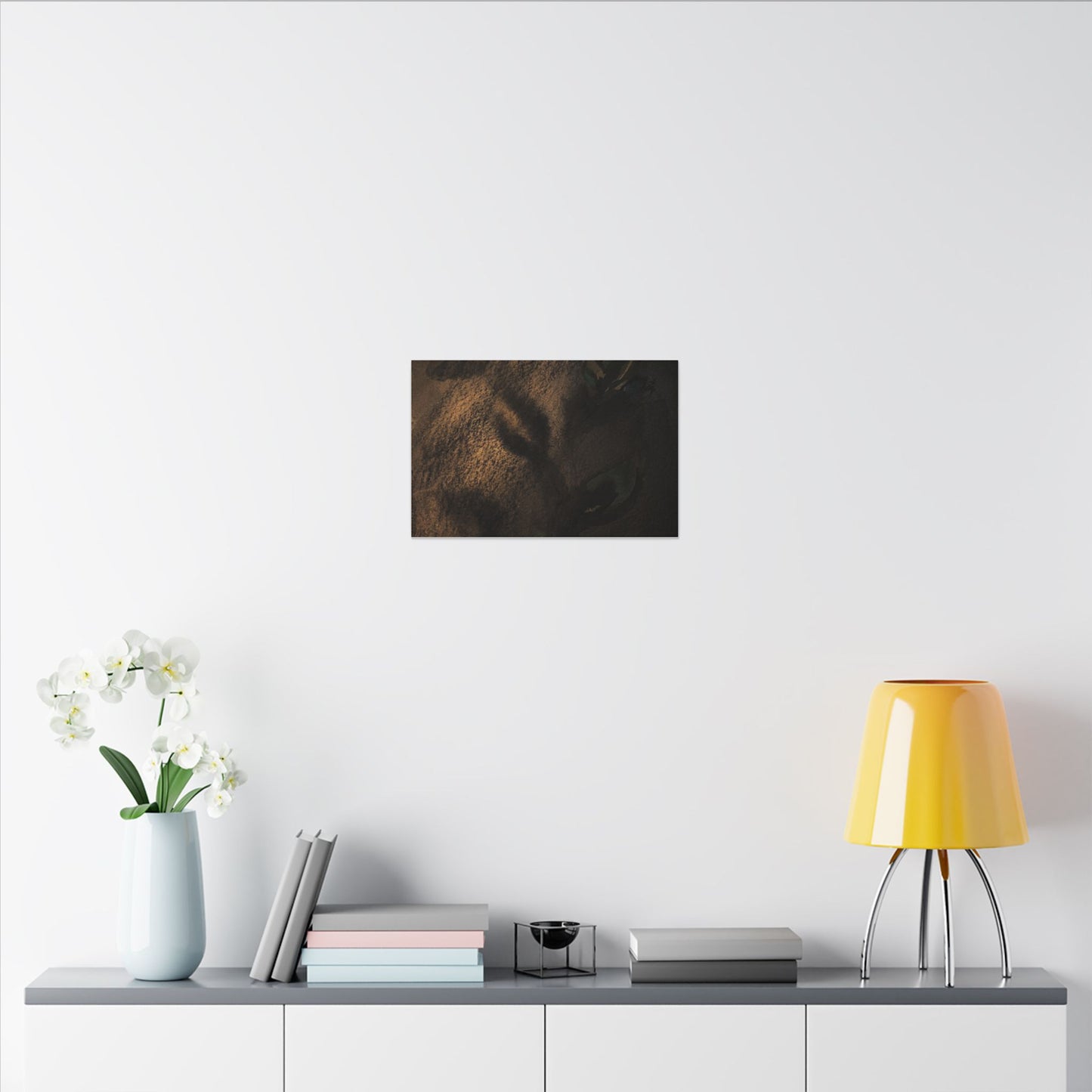Candlelight Shadow Play Canvas Art - Dark Japandi Ma