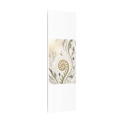 Japandi Fern Unfurling in Golden Hour | Japanese Pattern Canvas Art