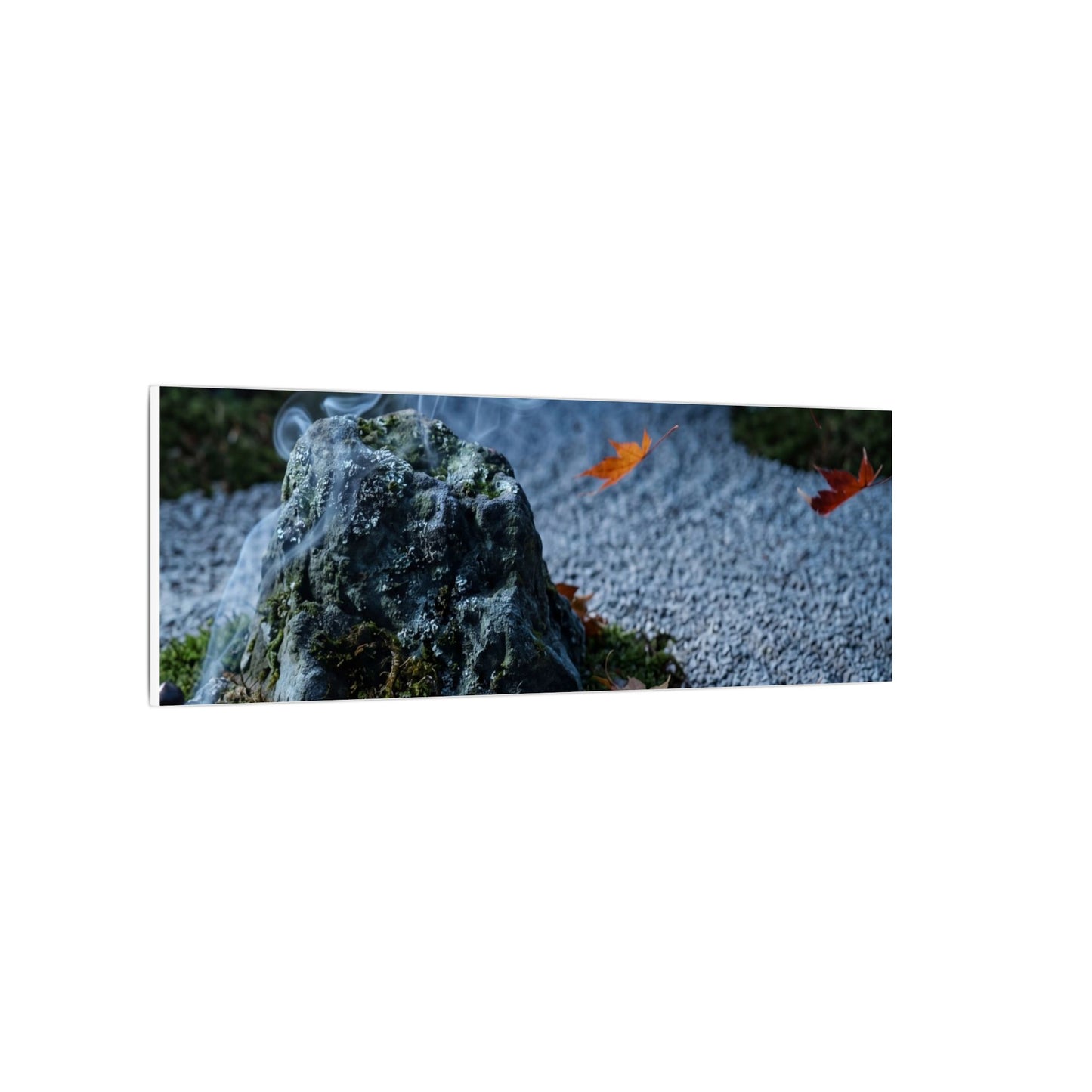 Autumn Incense Smoke Karesansui Canvas Art | Calm Decor