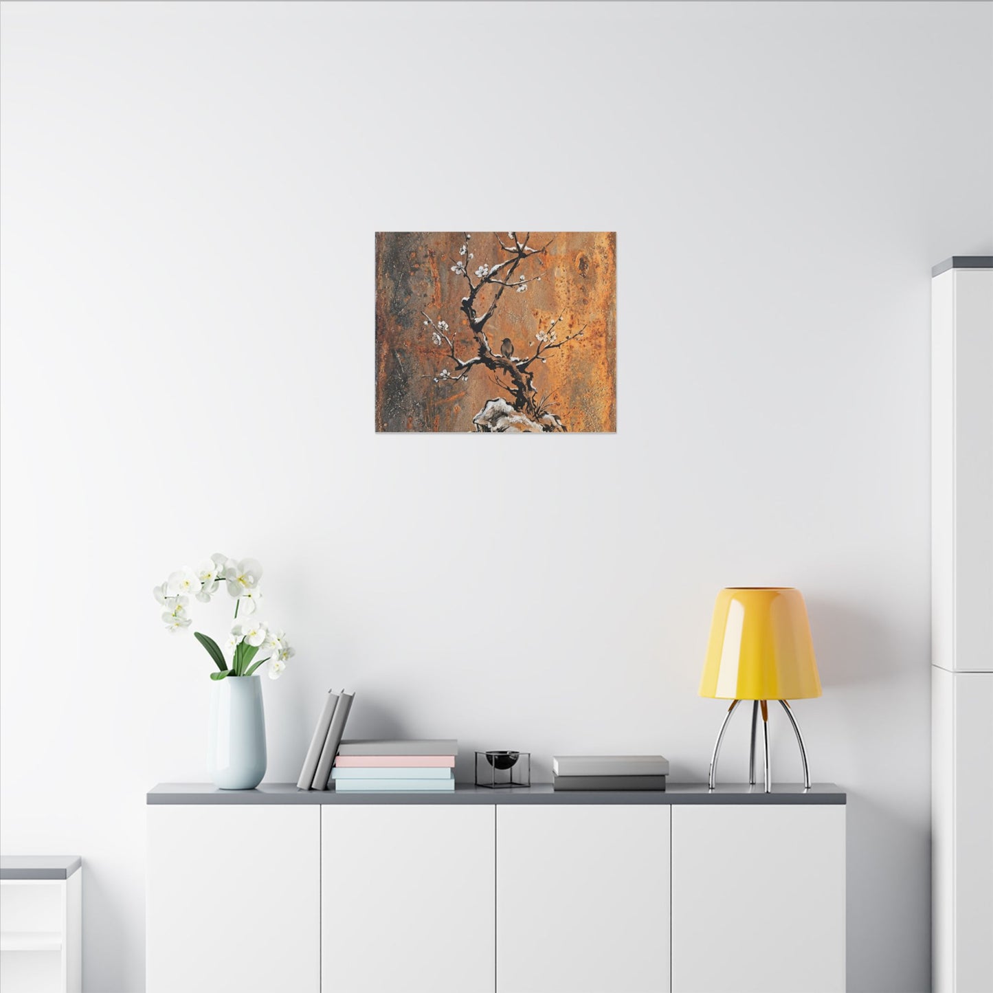 Datsuzoku Rust Patina Canvas Art - Zen Sumi E