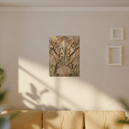 Kanso Paper Fold Canvas Art - Japandi Japanese Pattern