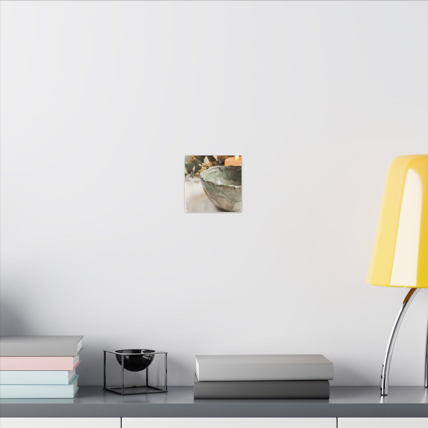 Ceramic Bowl Canvas Art | Summer Japandi Watercolor Art