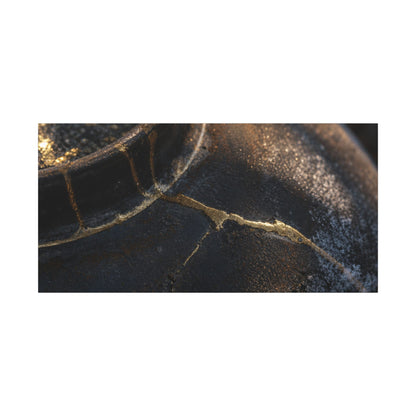 Kintsugi Rust Patina in Golden Hour | Broken Beauty Canvas Art