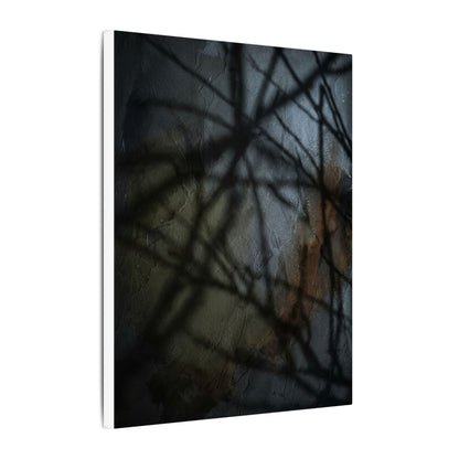 Shadow Play Dark Texture Canvas Art | Sophisticated Dark Japandi Art