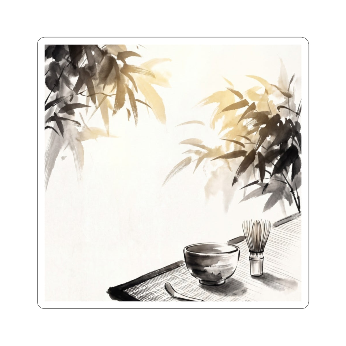 Golden Hour Tea Ceremony Sticker - Zen Ma