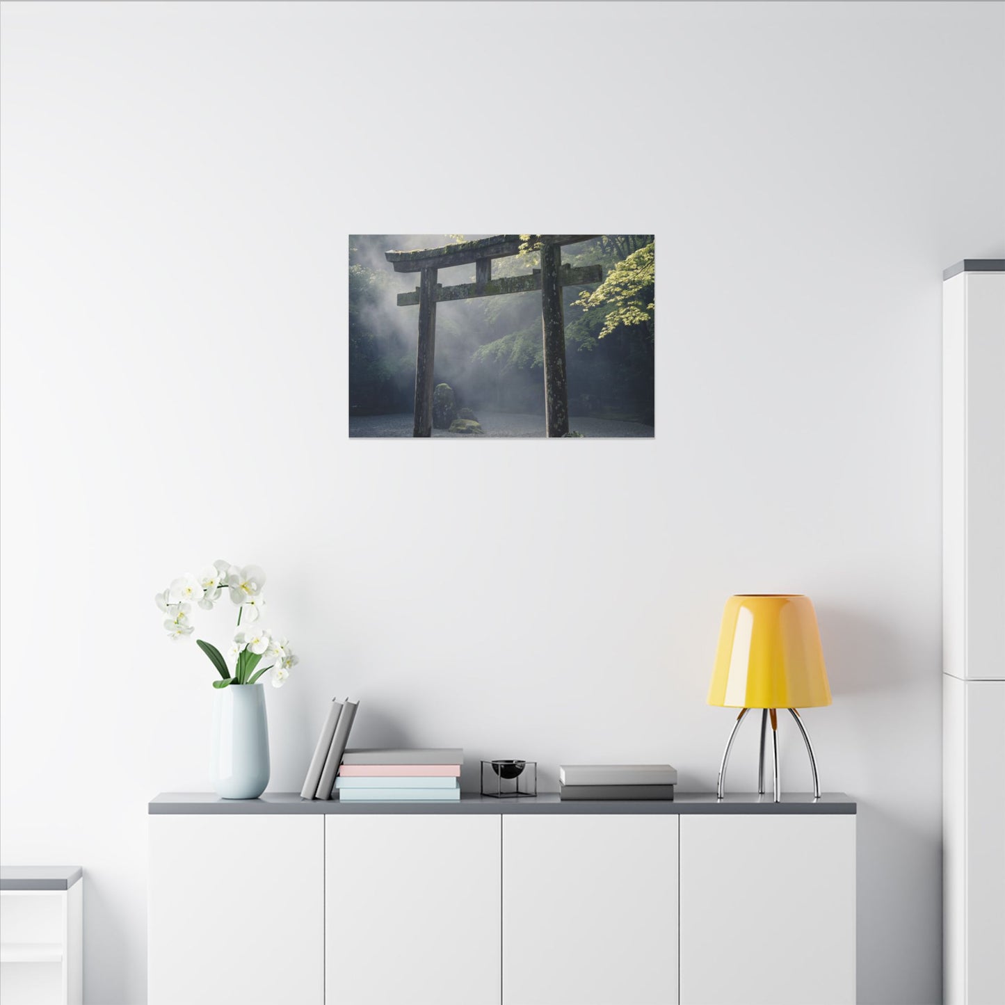 Torii Gate Canvas Art | Spring Zen Karesansui Art
