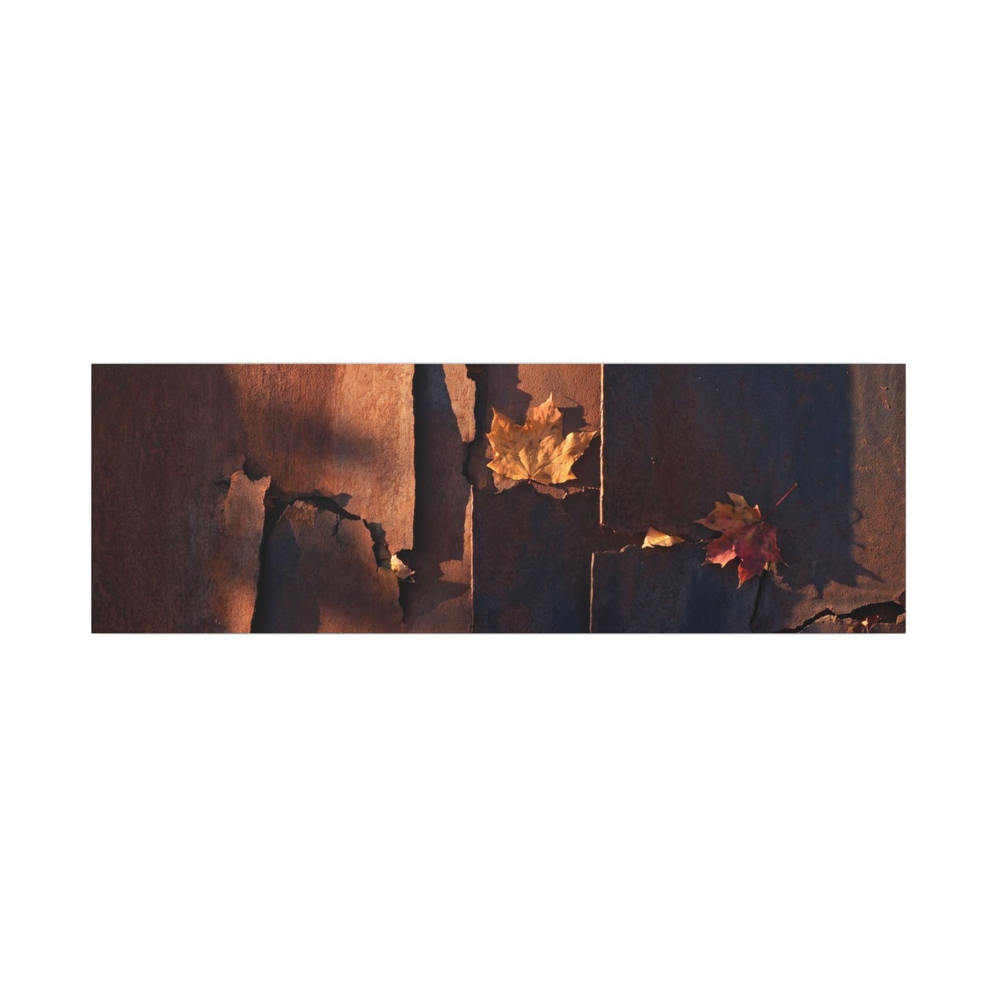 Seijaku Rust Patina Canvas Art - Dark Japandi Shadow Zen
