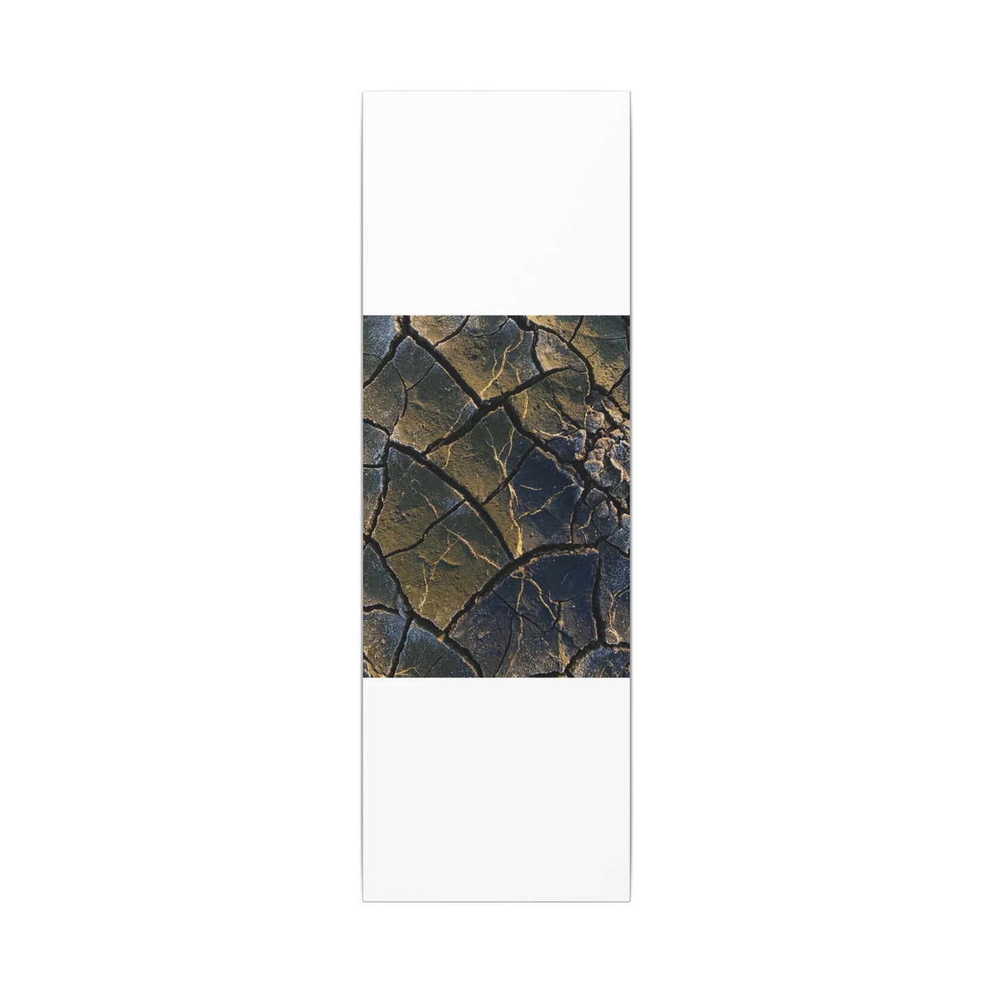 Winter Cracked Earth Moody Minimal Canvas Art | Atmospheric Decor