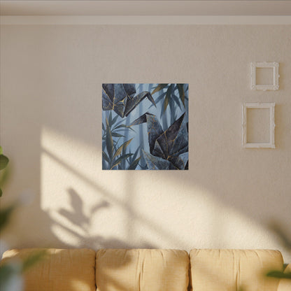 Paper Fold Canvas Art | Summer Kintsugi Crackle Gold Art