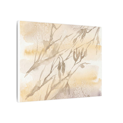 Shadow Play Winter Canvas Art | Japandi Warm Design