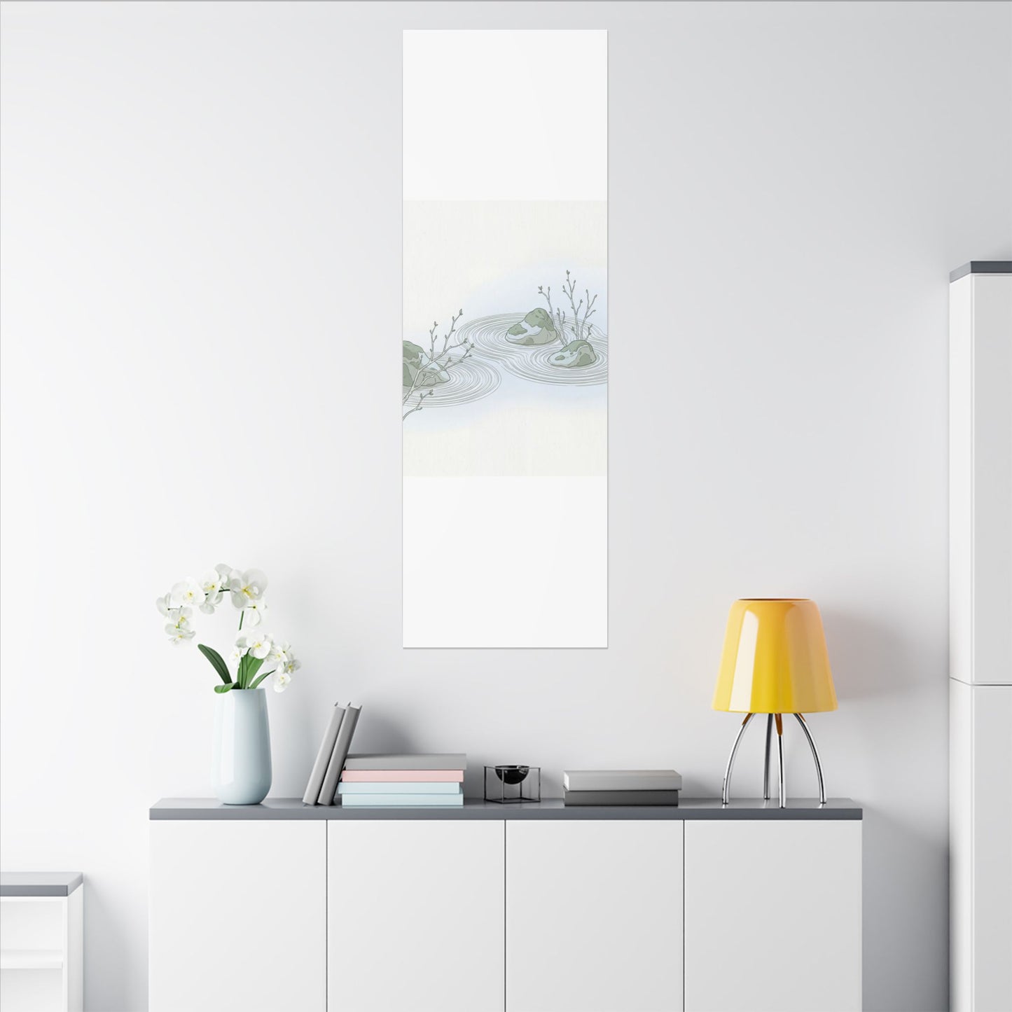Moonlight Rock Garden Canvas Art - Japandi Ma