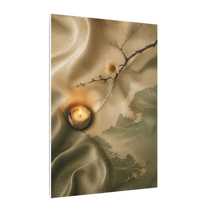 Silk Drape Japanese Pattern Canvas Art | Warm Japandi Art