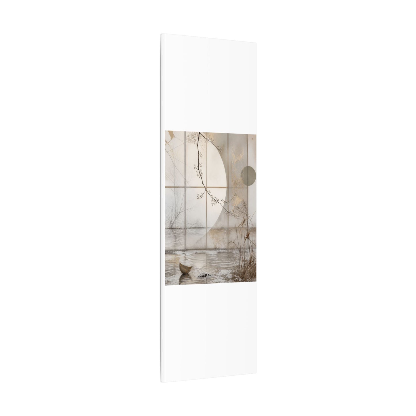 Winter Shoji Screen Japanese Pattern Canvas Art | Elegant Decor