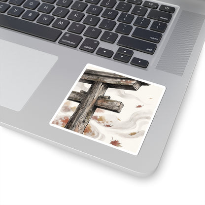 Torii Gate Ukiyo E Inspired Sticker | Serene Zen Art