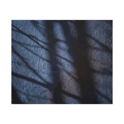 Dark Japandi Shadow Play in Moonlight | Moody Minimal Canvas Art