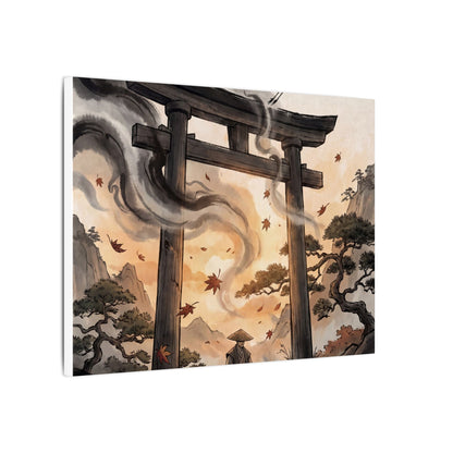 Torii Gate Ukiyo E Inspired Canvas Art | Serene Zen Art