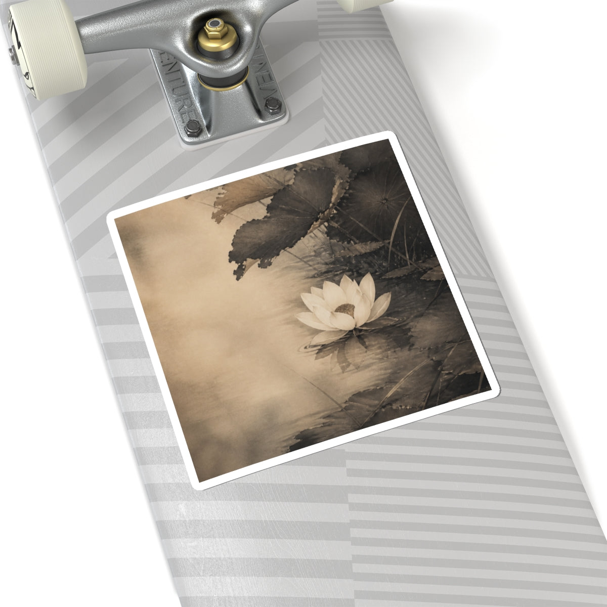 Ma Lotus Flower Sticker - Japandi Minimal Line