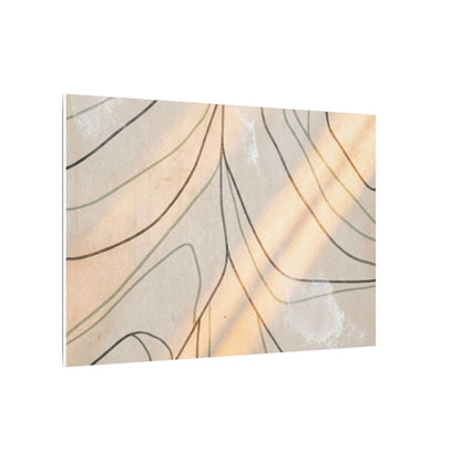 Shoji Screen Minimal Line Canvas Art | Warm Japandi Art
