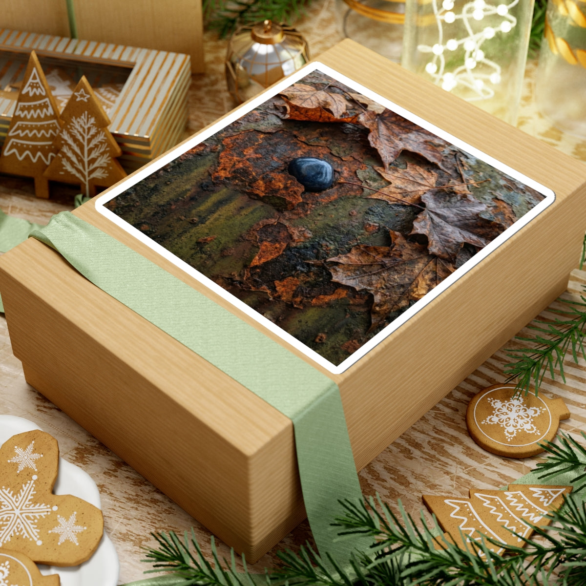 Rust Patina Autumn Sticker | Dark Japandi Sophisticated Design