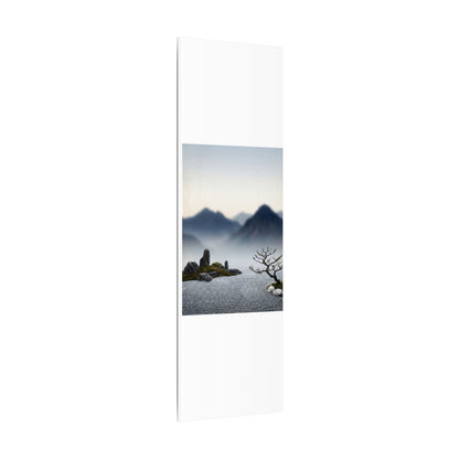 Mountain Mist Karesansui Canvas Art | Contemplative Zen Art