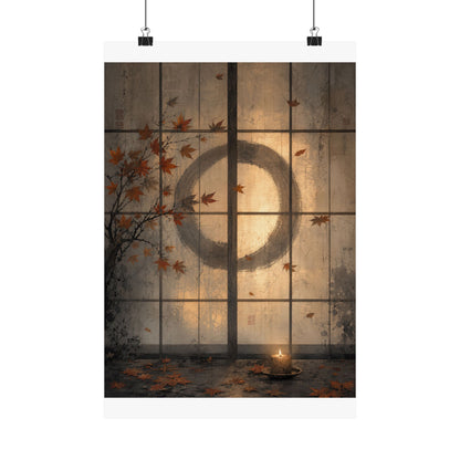 Shoji Screen Wall Art Print | Autumn Japandi Texture Art