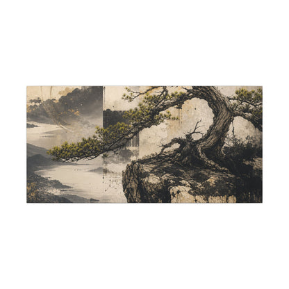 Golden Hour Pine Tree Canvas Art - Japandi Datsuzoku