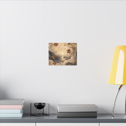 Autumn Silk Drape Watercolor Canvas Art | Earthy Decor