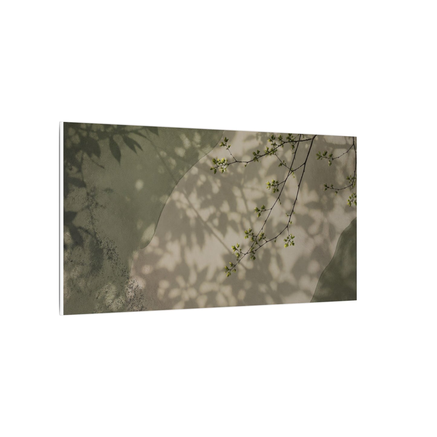 Neutral Shadow Play Canvas Art - Japanese Pattern Japandi